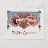  Valentijn Handen en Floral Hearts Feestdagenkaart (Voorkant)