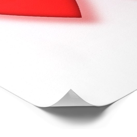 Valentijn Hanging Hearts Poster (Hoek)