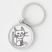 Valentijn Happy Cat Sleutelhanger (Voorkant)
