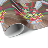 Valentijn Happy Valentijn Schattige Bloemen Tekst  Cadeaupapier (Rol Hoek)