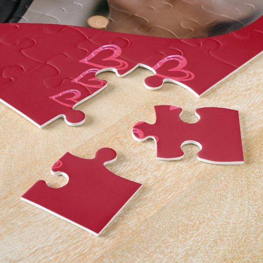 Valentijn Harde foto Collage XO I houdt van jou Legpuzzel (Zijkant)