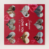 Valentijn Harde foto Collage XO I houdt van jou Legpuzzel (Horizontaal)