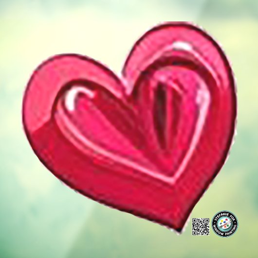 Valentijn Hart Accent Window Cling 12x12 Raamsticker (Vel 3)