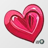 Valentijn Hart Accent Window Cling 12x12 Raamsticker (Vel)