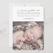 Valentijn hart baby jongen geboorte aankondiging K (Voorkant)