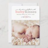 Valentijn hart baby meisje geboorte aankondiging K (Voorkant)