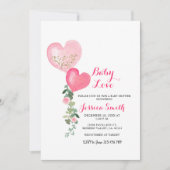 Valentijn hart baby shower uitnodiging (Voorkant)