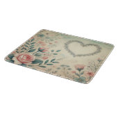 Valentijn Hart Bloemen Pastel waterverf Snijplank (Hoek)