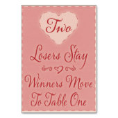 Valentijn Hart Bunco Tafel Kaart #2 (Achterkant)