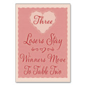 Valentijn Hart Bunco Tafel Kaart #3 (Achterkant)