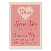 Valentijn Hart Bunco Tafel Kaart #3 (Voorkant)