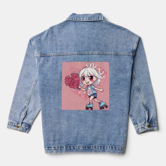 valentijn hart denim jacket (Achterkant)
