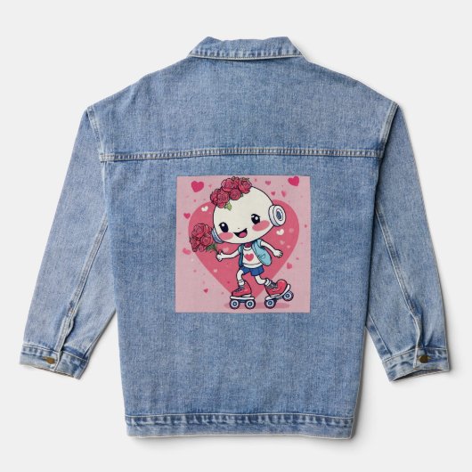 valentijn hart denim jacket (Achterkant)