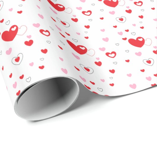 Valentijn Hart Design Gift Wrapping Paper Cadeaupapier (Rol Hoek)