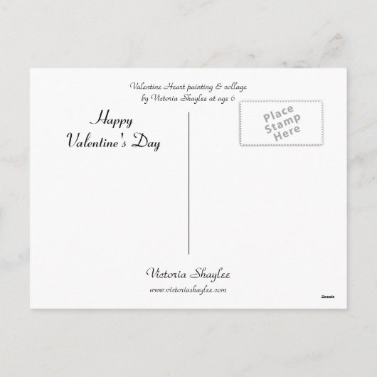 Valentijn hart door VictoriaShaylee Feestdagenkaart (Achterkant)