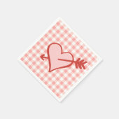 Valentijn Hart en Pijl Papier Bord Servet (Hoek)