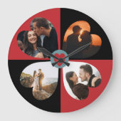 Valentijn hart fotocollage grote klok (Voorkant)