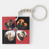 Valentijn hart fotocollage sleutelhanger (Achterkant)