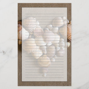 Valentijn hart gemaakt met schalen briefpapier