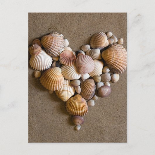 Valentijn hart gemaakt met schalen feestdagenkaart (Voorkant)