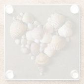 Valentijn hart gemaakt met schalen glazen onderzetter (Achterkant)