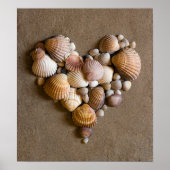 Valentijn hart gemaakt met schalen poster (Voorkant)