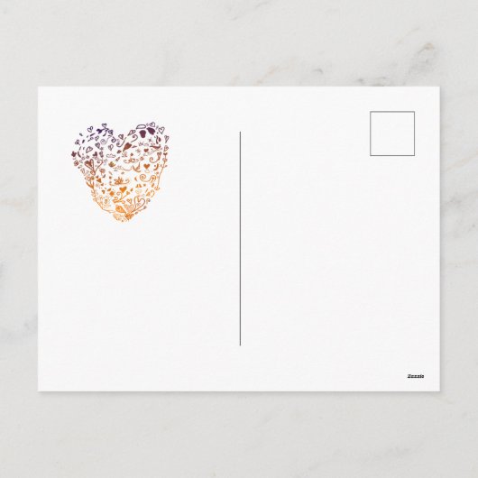 Valentijn Hart, Harten tekenen Briefkaart (Achterkant)