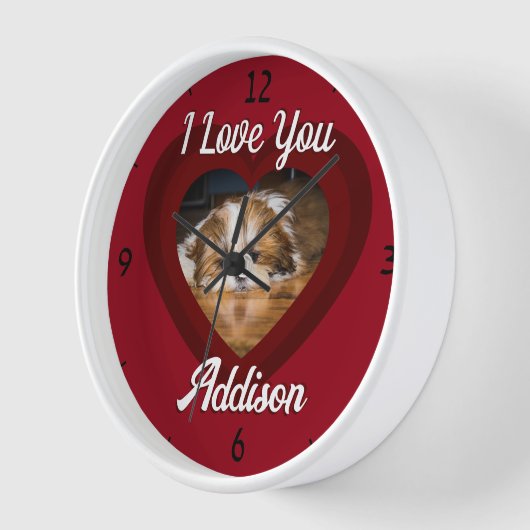 Valentijn hart hond liefde Custom foto naam op roo (Hoek)