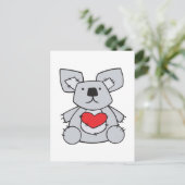 valentijn hart koala beer feestdagenkaart (Staand voorkant)
