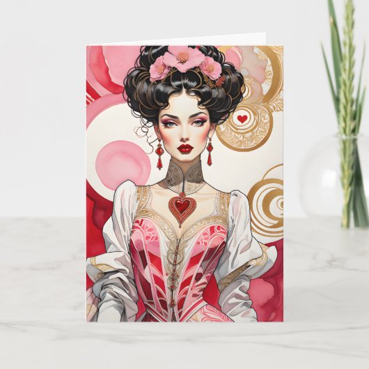 Valentijn Hart Kraag Dame Aankondiging (Voorkant)