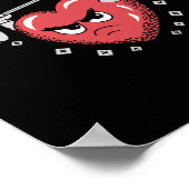 Valentijn Hart Lifting Gewichten Grappige Workout Poster (Hoek)