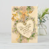 Valentijn Hart, linten en vlinders Feestdagenkaart (Staand voorkant)