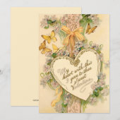 Valentijn Hart, linten en vlinders Feestdagenkaart (Voorkant / Achterkant)