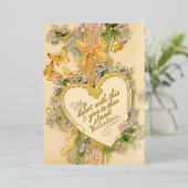  Valentijn Hart, linten en vlinders Folie Feestdagenkaart (Staand Voorkant)