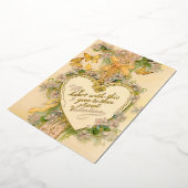  Valentijn Hart, linten en vlinders Folie Feestdagenkaart (Gedraaid)