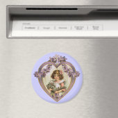  Valentijn Hart Meisje & Kat Magneet (Insitu (Vaatwasser))