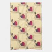 Valentijn hart met Rozen Theedoek (Verticaal)