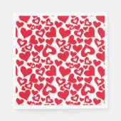 Valentijn Hart Paper Napkins Servet (Voorkant)