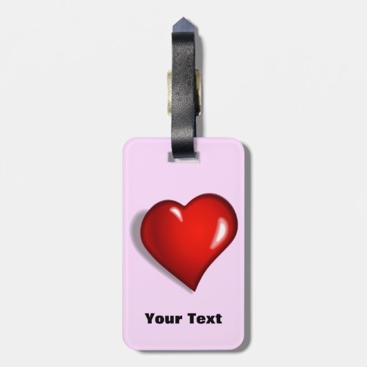 Valentijn hart persoonlijke Bagagelabels (Achterkant verticaal)
