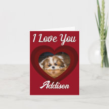Valentijn hart shih tzu liefde Aangepaste foto naa