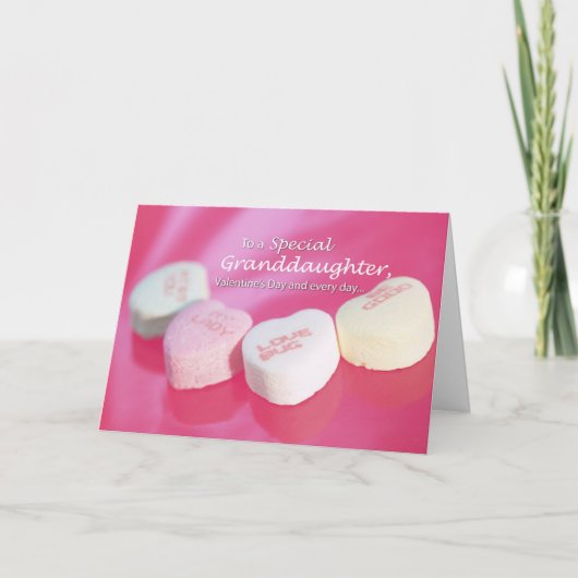 Valentijn hart Snoep kleindochter Feestdagen Kaart (Voorkant)