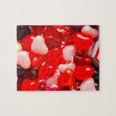 Valentijn hart snoep met sprinkles legpuzzel (Horizontaal)