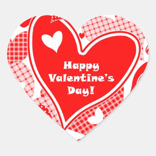 Valentijn Hart Sticker (Voorkant)