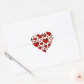 Valentijn hartaanval Retro Red Fab-kleuren Hart Sticker (Envelop)