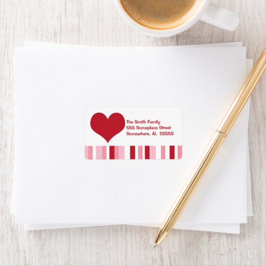 Valentijn hartadreslabel etiket (Insitu)