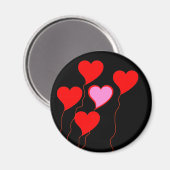 Valentijn hartballonnen magneet (Voorkant / Achterkant)