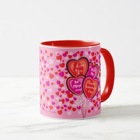 Valentijn hartballonnen Mok (Voorkant rechts)