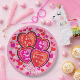 Valentijn Hartballonnen Ronde Papier Party Borden Papieren Bordje