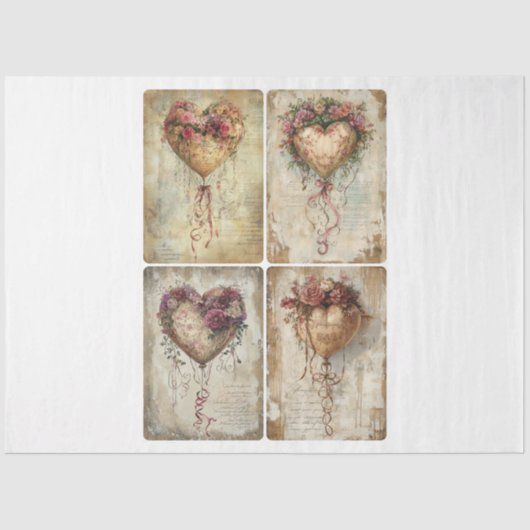 Valentijn hartballonnen tissuepapier (Voorkant)