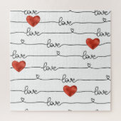 Valentijn harten: 3D lijn ontwerp Legpuzzel (Verticaal)